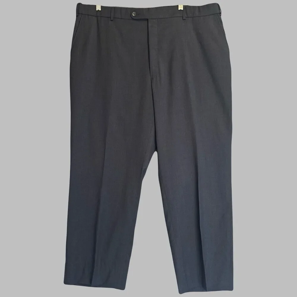 Ballin Dress Pants 100% Super 120s Wool Comfort-Eze Mens 40x27.5 Blue Flat Front